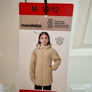 Mondetta Youth Quilted Jacket in Beige Size M